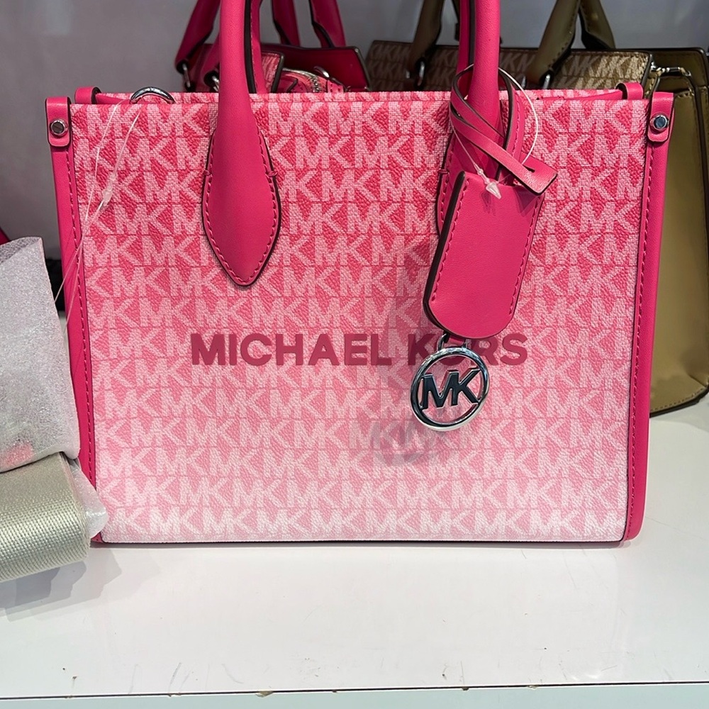 Michael Kors Mirella Small Ombré Signature Logo Crossbody Satchel Tote Shoulder - Picture 9 of 15